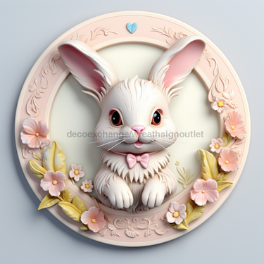 Easter Sign, 3D Bunny Look, DCO-12844, Sign For Wreath, 10
